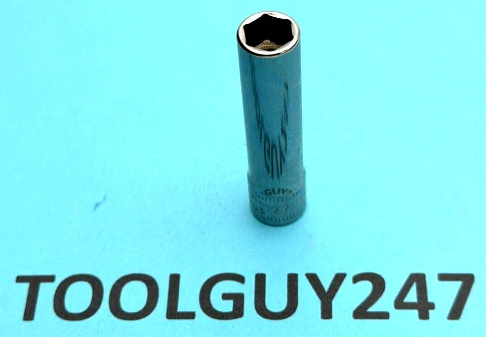 2017 Snap-on Tools USA 1/4 Drive 8mm Metric Deep 6 Point Chrome Socket STMM8