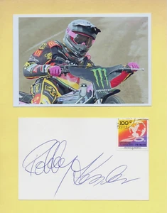 SPEEDWAY - ROBBIE KESSLER - postal estampada firmada + imagen - en muy buena condición - Imagen 1 de 1