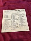 Vintage 1948 John Deere Registration Card, Ford Plow Notes on Back