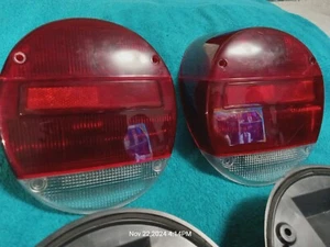 Pair of Volkswagen VW Tail Light Assembly Bug and Super Beetle T1 Smoked 73-79 - Picture 1 of 19