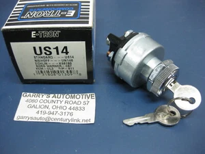 ETron US14 Ignition Starter Switch Cylinder 4 Position 4 Stud with Keys Jeep - Picture 1 of 2