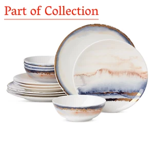 LENOX SUMMER RADIANCE INDIGO WATERCOLOR DINNER SALAD PLATE MUG YOUR CHOICE NEW - Picture 1 of 11