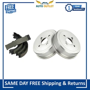 New Rear Brake Drum & Shoe Pair Set For 1993-2000 Toyota Corolla Chevy Prizm - Picture 1 of 5