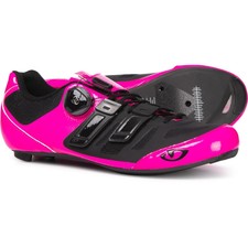pink cycling shoes