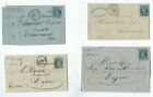 Four 1869-1870 France Nimes, Saverne, Mulhouse Abs-S-Mosselle, Advertising c/c's