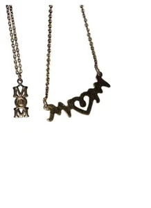 2 Vintage MOM Necklaces Goldtone Crystal gifts Valentine's  Day Avon Jewelry 9" - Picture 1 of 15
