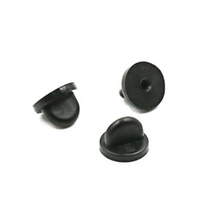 100Pcs Butterfly Clutch Rubber Pin Backs Keepers For Replacement Uniform Badge - Picture 1 of 4