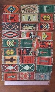 1912 B70 Tobacco Coarse Felt Rug - Indian Blankets Series - Indian Tee Pee Red - Picture 1 of 1