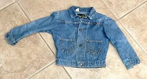 Vintage Wrangler Jean Jacket Kids Youth 6 Regular Blue Denim Made in USA - Picture 1 of 8