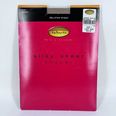 Pantimedias Talbots Mujer Marrón Suave Talla C Sedoso Transparente Control Top Sandalia Puntera Foto 1 de 2