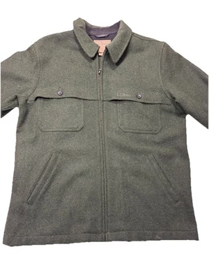 Ll Bean Maine Guía Cremallera Frontal Jac Lg. Lana verde Primaloft Foto 1 de 4