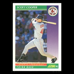 Tarjeta de béisbol Scott Cooper Rookie #876 1992 Score Boston Red Sox MLB - Imagen 1 de 3
