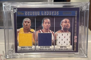 2023 Jersey Fusion /50, SHAQ / IVERSON / G HILL , Topps 2000-01 Scoring Leaders - Picture 1 of 5