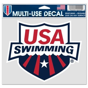 WinCraft Navy/Red USA Swimming 5.75'' x 5.5'' Multi-Use Decal - Picture 1 of 1