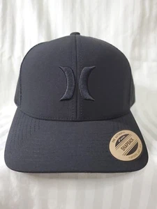 Hurley Del Mar Truckermütze/Kappe - schwarz/schwarz Netz - Druckknopflasche Einheitsgröße - Bild 1 von 8