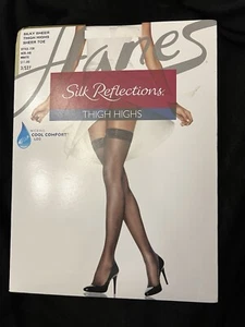 Hanes Women's Silk Reflections Silky Sheer Thigh Highs 720 Sz AB - Picture 1 of 1