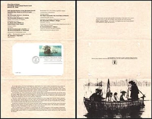 1984 Founding of Maryland 350th year Sc UX101 13c postal card tri-fold folio - Picture 1 of 2