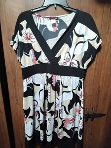 Candy Rain Floral Faux Wickel Pullover Kleid 1X - Bild 1 von 2