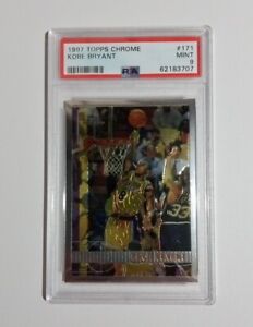 1997-98 Topps Chrome #171 Kobe Bryant Los Angeles Lakers HOF PSA 9 MINT 2nd Year