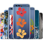 dessana Hawaii Blumen Silikon Schutz Hülle Case Handy Tasche Cover für Huawei