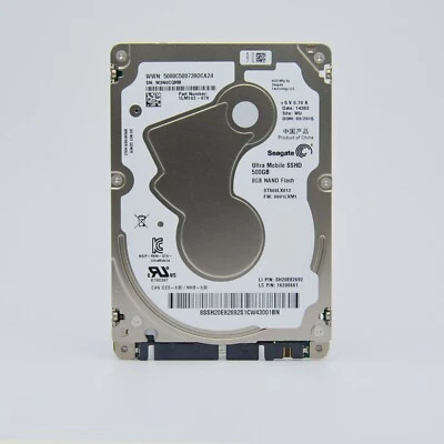Seagate ST500LX012 500GB Ultra Mobile SSHD 8GB NAND Flash 5mm 2.5" SATA HDD - Bild 1 von 3