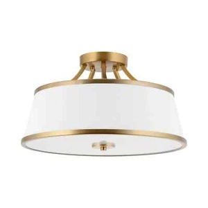 Kira Home Zoey 17.5" Modern 3-Light Semi-Flush Mount Ceiling Light Fixture - Picture 1 of 33