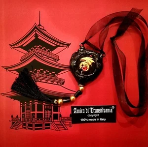 Dragon Necklace Buddhist Talisman Antique Cinese Amulet Pendant Jewelry Charming - Picture 1 of 24