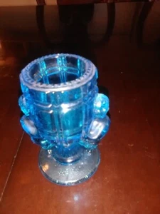 Kemple Glass Cherub Peek-A-Boo BLUE  - Picture 1 of 2