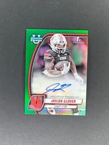 Bowman University 2024 cromo Jaylon Glover #PA-JGL refractor verde automático/99 1er - Imagen 1 de 2