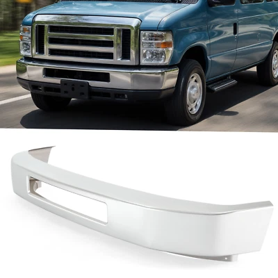 Chrome Steel Front Bumper for 2008-2019 Ford Econoline E150 E250 E350 E450 - Image 1 of 4