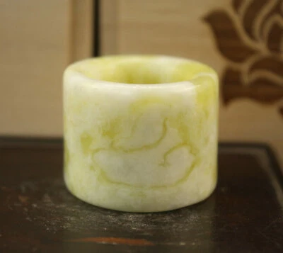 Anillo de jade natural anillo de jade amarillo de 2,3 cm China Liaoning A 51 Foto 1 de 4