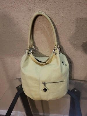 Arcadia Large Yellow Shoulder Leather Handbag. Italy,Cond.is V.Gd - Image 1 of 4