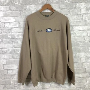 Vtg 90's Famous Sportswear Mackinac Island Ecru Sweatshirt Men's L Made in USA - Picture 1 of 7