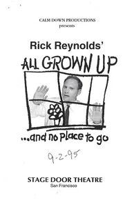 TICKET PROGRAM RICK REYNOLDS ALL GROWN UP SEPTEMBER 2 1995 KEVIN POLLAK SF STAGE - Picture 1 of 2