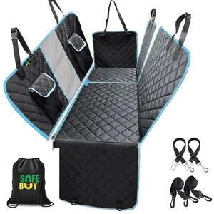 New 6-In-1 Waterproof Dog Car Seat Cover Pet Safety Protector Mat Rear Back Seat - Picture 1 of 9