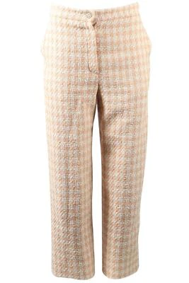 CHANEL 2023 TWEED COTTON STRAIGHT LEG PANTS FR 40 UK 12 - Image 1 of 4