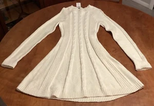 Hollister Sweater Dress, Small, Cream, New With Tags - Picture 1 of 8
