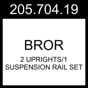 IKEA BROR 2 Uprights/1 Suspension Rail Set Black 205.704.19 - Picture 1 of 1