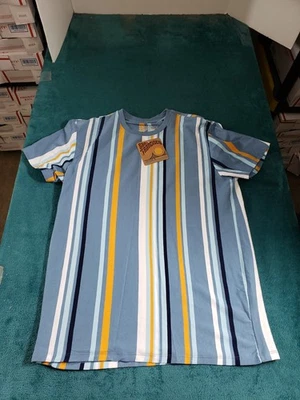 Camisa San Francisco Talla Mediana Para Hombre Manga Corta Trabajo Rayas Camiseta Preppy Nueva Con Etiquetas Foto 1 de 4