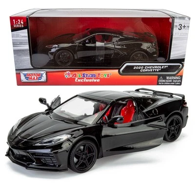 2020 Chevrolet Corvette C8 Stingray Black 1:24 Diecast Model Motormax 79360 - Image 1 of 4