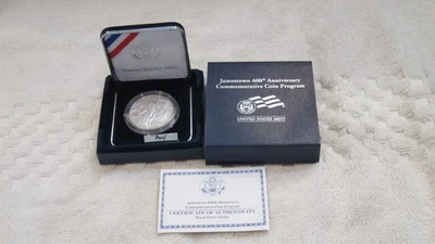 2007 P .900 Silver Dollar Proof  Jamestown  400th Anniversary Commemorative Coin - Image 1 of 2