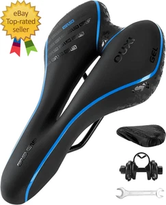 Comfort Bike Seat Comfortable Gel Bicycle Saddle Replacement Soft Padded with Sh - Picture 1 of 8