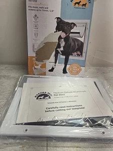 Hakuna Pets 1171 Deluxe Aluminium-Hundetür, mittelgroß, weiß - Bild 1 von 5