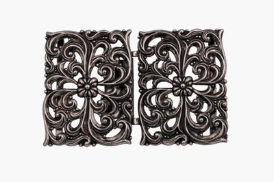 hinreißende silber antik Trachten Schliesse Metall 65mmx40mm Steg 35mm - Bild 1 von 2