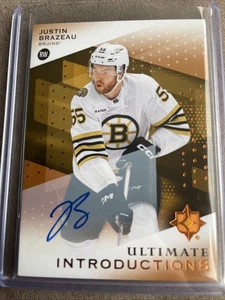 2024-25 UD Ultimate Collection Introducciones Auto Cobre Justin Brazeau #UI-BR - Imagen 1 de 2