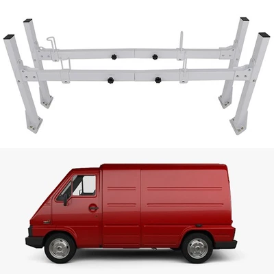2PCS White Steel Ladder Roof Racks Rack Bar For Chevrolet Express 2500 3500 Van Foto 1 de 4