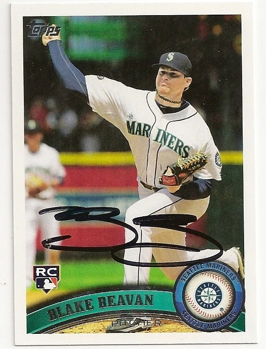 Blake Beavan Seattle Mariners Signed 2011 Topps Card - Image 1 of 1