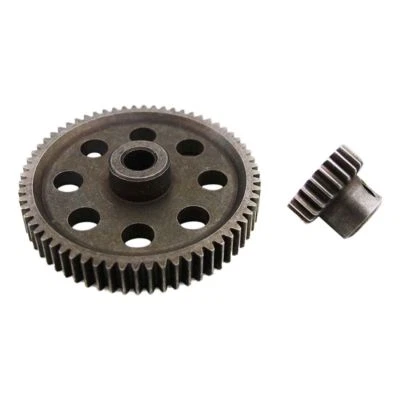 CORONA DENTATA 64T DENTI AUTO 1/10 HIMOTO HSP 11184 e 11181 CON PIGNONE 21T  - Immagine 1 di 3