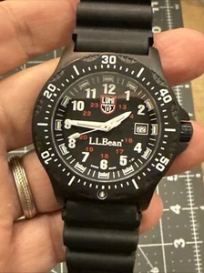 Orologio Uomo Luminox LL Bean Black Ops Steel A.8401 Cinturino Gomma Raro Batteria Nuova - Foto 1 di 11