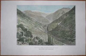 1893 Reclus print PASO DE LA CUMBRE, CHILE (#53) - Picture 1 of 1